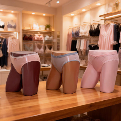 DE-LIANG Female Hip Mannequin – Fiberglass Torso Form for Panties & Swimwear Display