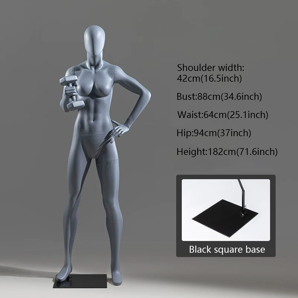 DE-LIANG Athletic Sport Mannequin Dumbbell & Sitting Pose for Gym & Sportswear Store