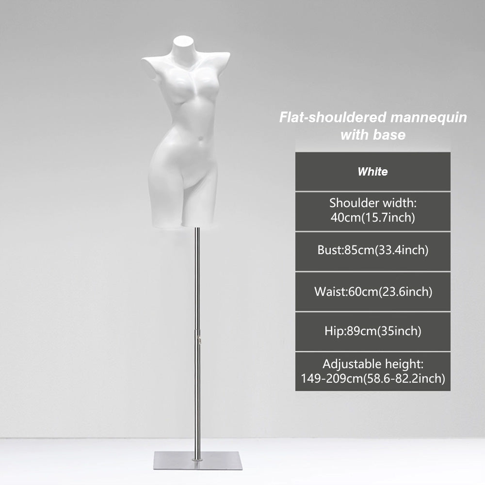 Mannequin de vitrine en velours à demi-corps féminin DE-LIANG, buste féminin avec bras en bois, mannequin de vitrine DL0040