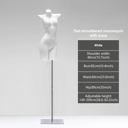 Mannequin de vitrine en velours à demi-corps féminin DE-LIANG, buste féminin avec bras en bois, mannequin de vitrine DL0040