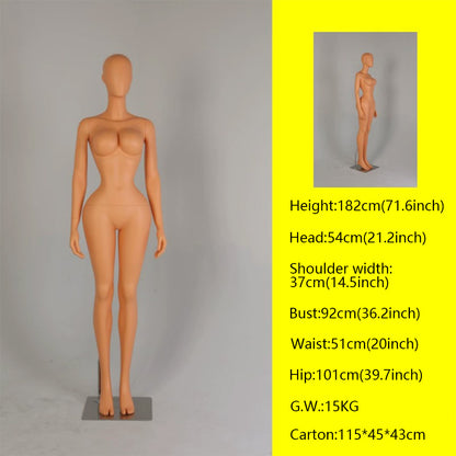 DE-LIANG Female Full Body Mannequin | 6 Skin Tones | Fiberglass Retail Display Form