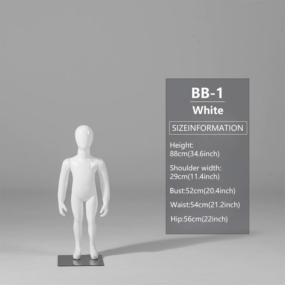 DE-LIANG Child Mannequin Display Forms – Standing & Sitting Poses (Ages 2–15)