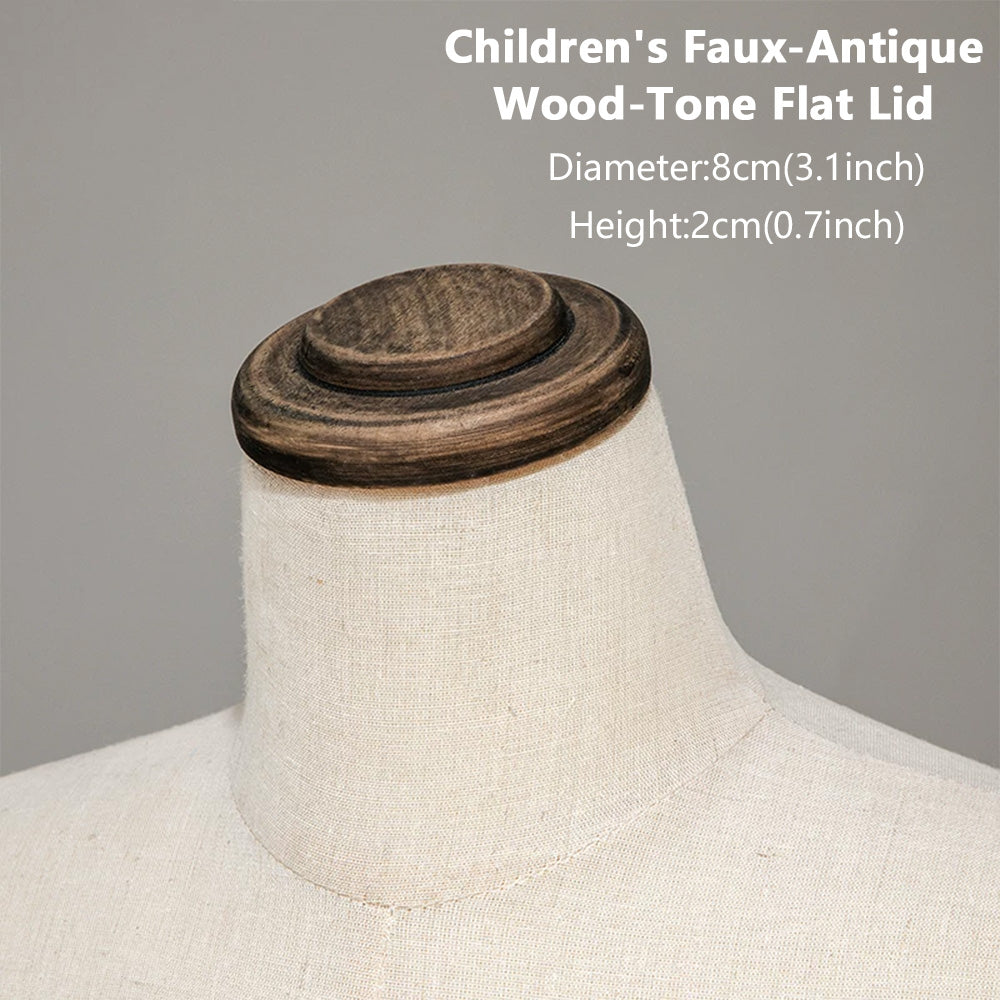 DE-LIANG Wooden Mannequin Head Cap for Clothing Store Boutique Display Dress Form