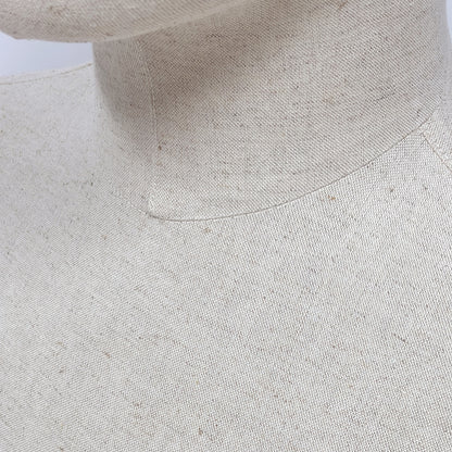 DE-LIANG Male & Female Linen Mannequin Head for Wigs, Hats & Jewelry Display
