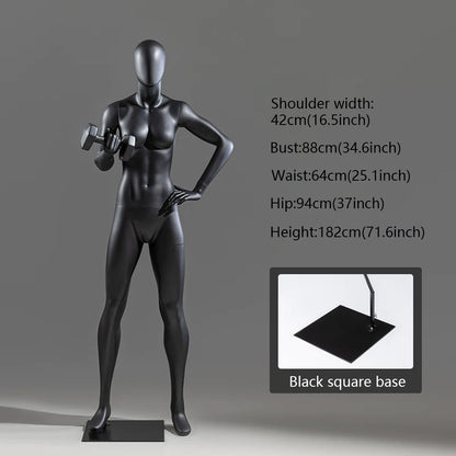 DE-LIANG Athletic Sport Mannequin Dumbbell & Sitting Pose for Gym & Sportswear Store