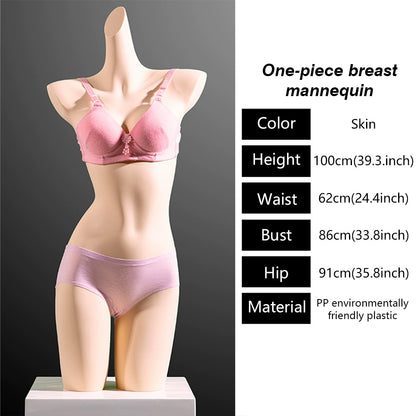DE-LIANG Female Lingerie Half Body Mannequin - Bust Torso Hip Form Bra Panty Underwear Display Prop
