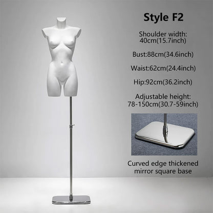 DE-LIANG Female Lingerie Mannequin | Half Body Torso Dress Form for Underwear Display