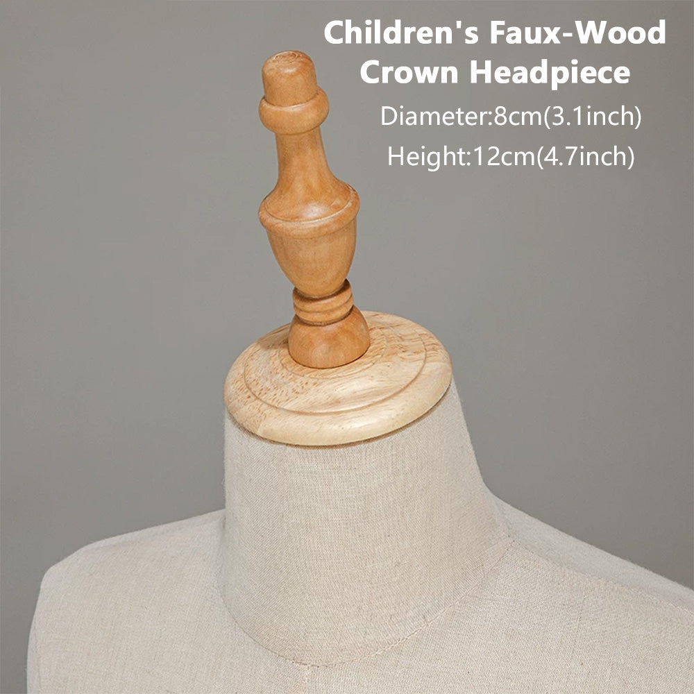 DE-LIANG Wooden Mannequin Head Cap for Clothing Store Boutique Display Dress Form