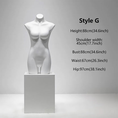 DE-LIANG Female Lingerie Mannequin | Half Body Torso Dress Form for Underwear Display
