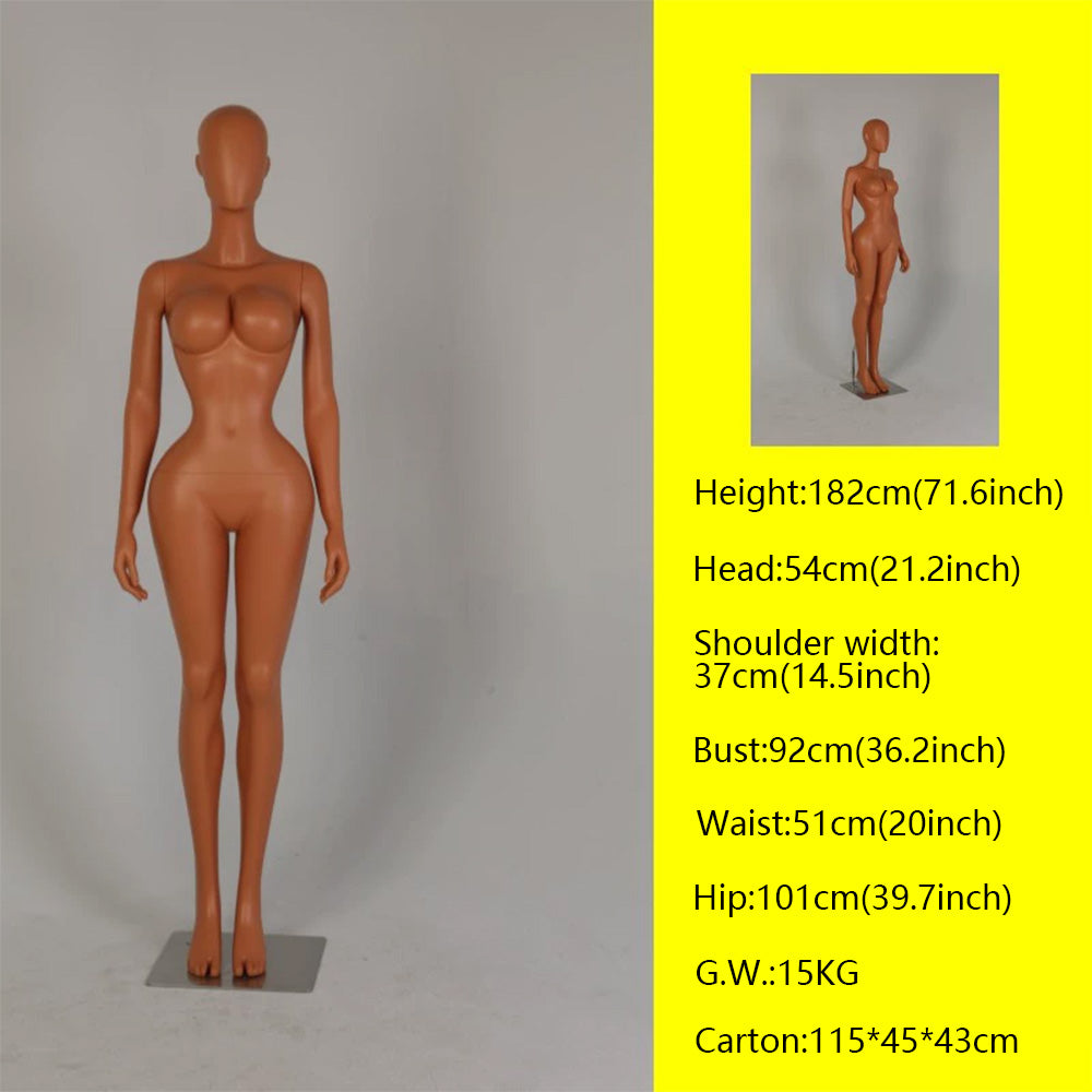 DE-LIANG Female Full Body Mannequin | 6 Skin Tones | Fiberglass Retail Display Form
