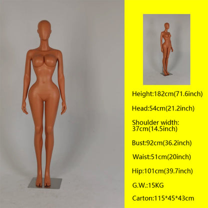 DE-LIANG Female Full Body Mannequin | 6 Skin Tones | Fiberglass Retail Display Form