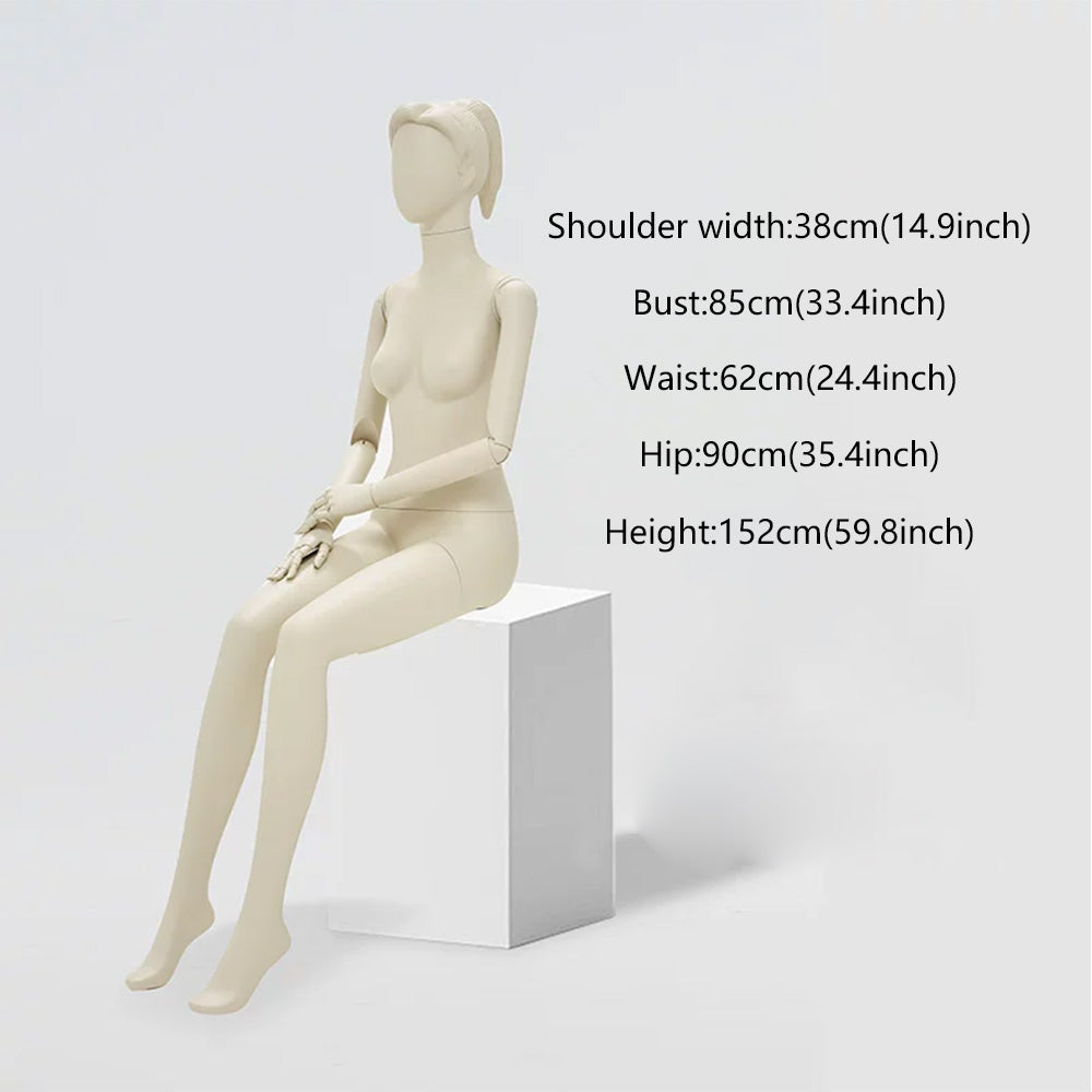 DE-LIANG Full Body Female Mannequin Standing & Sitting | Clothing Display Dress Form