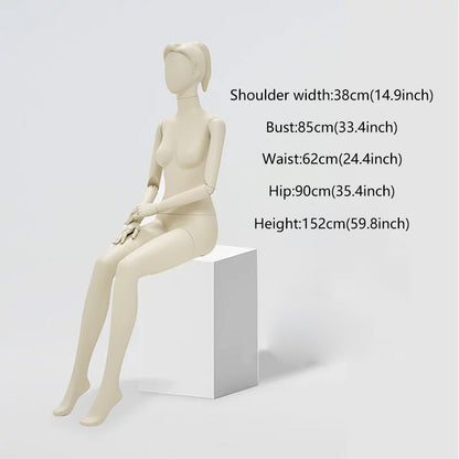 DE-LIANG Full Body Female Mannequin Standing & Sitting | Clothing Display Dress Form