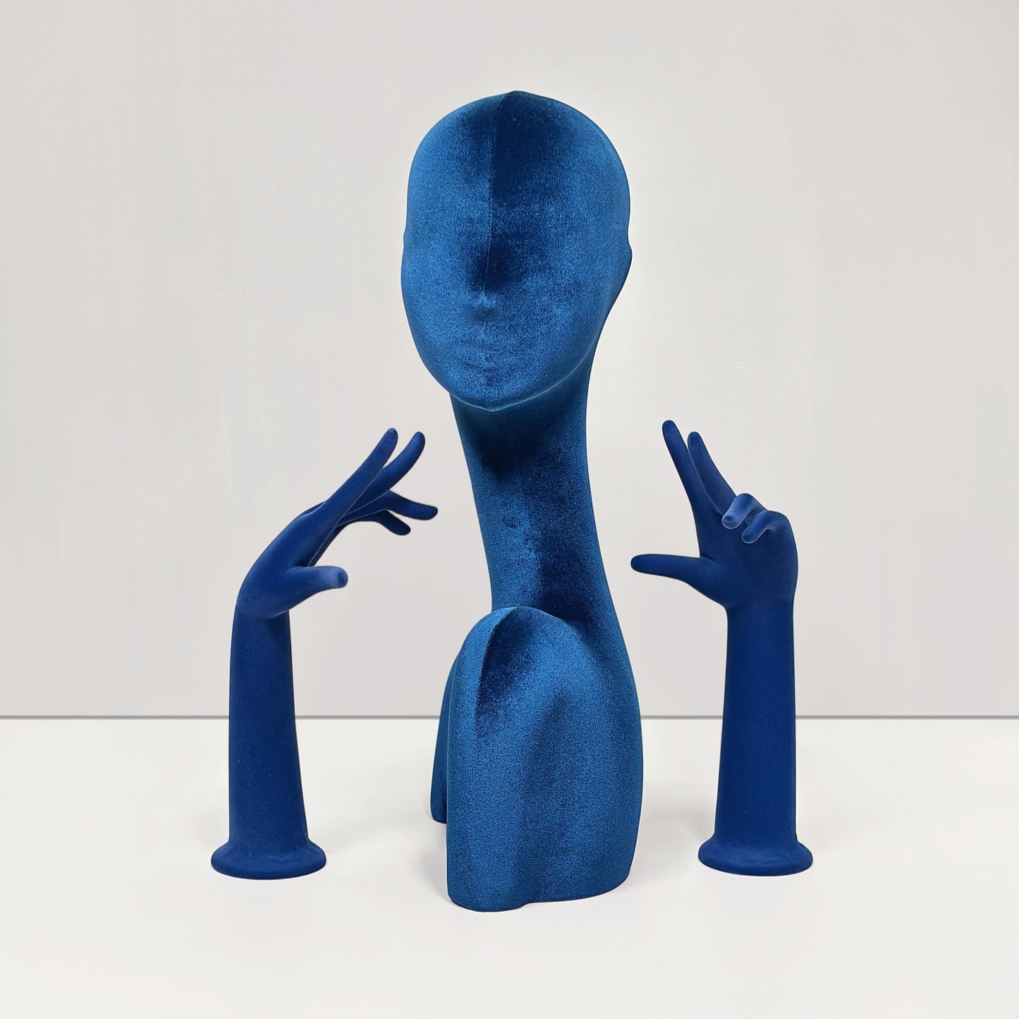 DE-LIANG Hand & Head Mannequin Display Set, Jewelry Ring Bracelet Watch Stand Prop