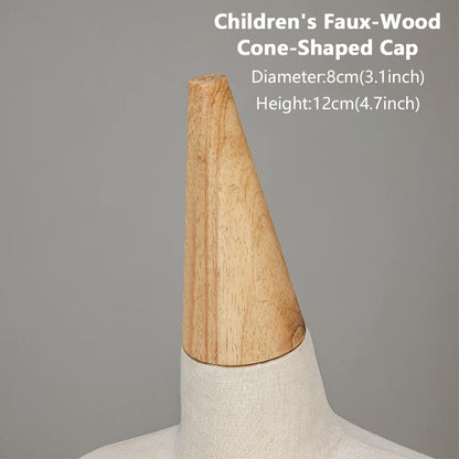 DE-LIANG Wooden Mannequin Head Cap for Clothing Store Boutique Display Dress Form