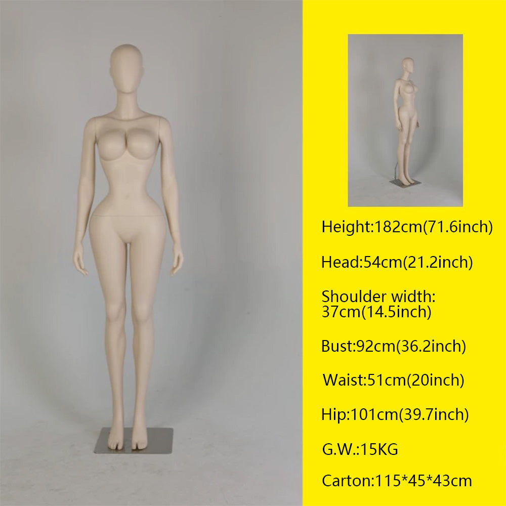 DE-LIANG Female Full Body Mannequin | 6 Skin Tones | Fiberglass Retail Display Form