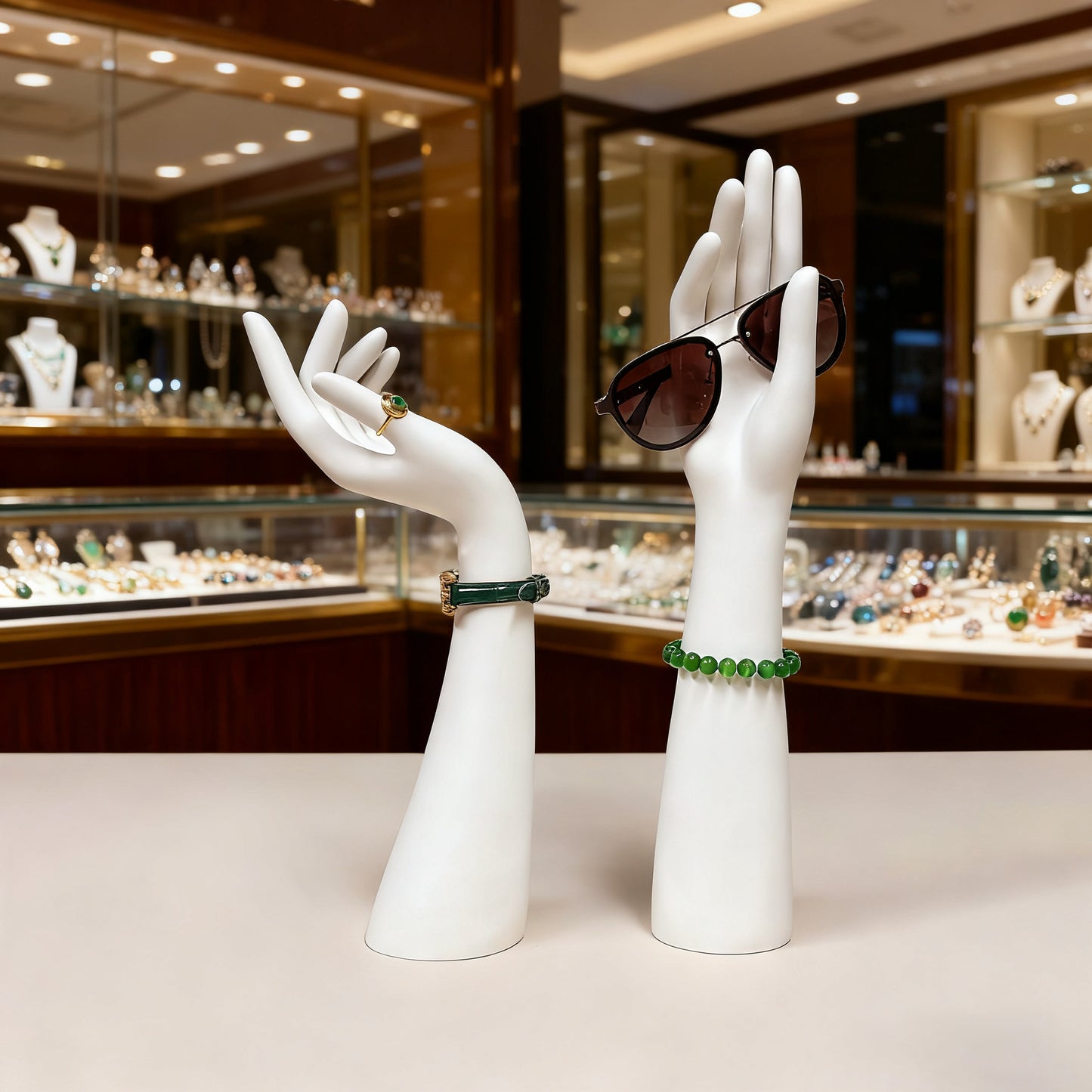 DE-LIANG White Plastic Mannequin Hand: Jewelry Display, Wig/Hat Stand
