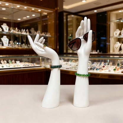 DE-LIANG White Plastic Mannequin Hand: Jewelry Display, Wig/Hat Stand