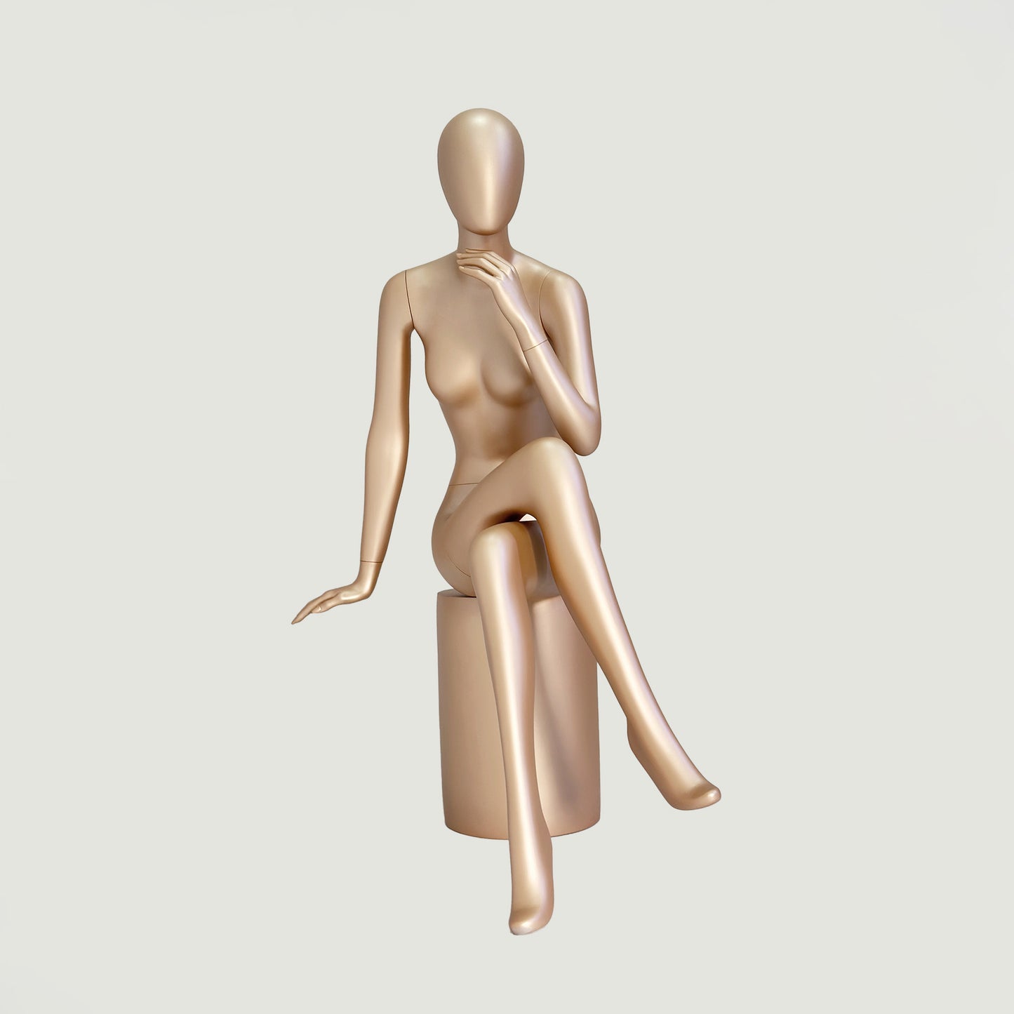 DE-LIANG Rose Gold Female Full Body Mannequin | Fiberglass Boutique Display Dummy