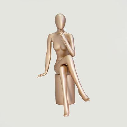 DE-LIANG Rose Gold Female Full Body Mannequin | Fiberglass Boutique Display Dummy