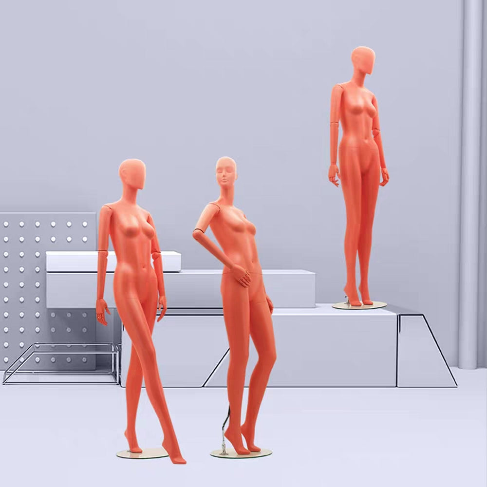 DE-LIANG New Design Movable Hand Joint Fiberglass Female Full Body Mannequin,Mannequin Dress Form Toros for High-end Clothing Store DL0003 DE-LIANG