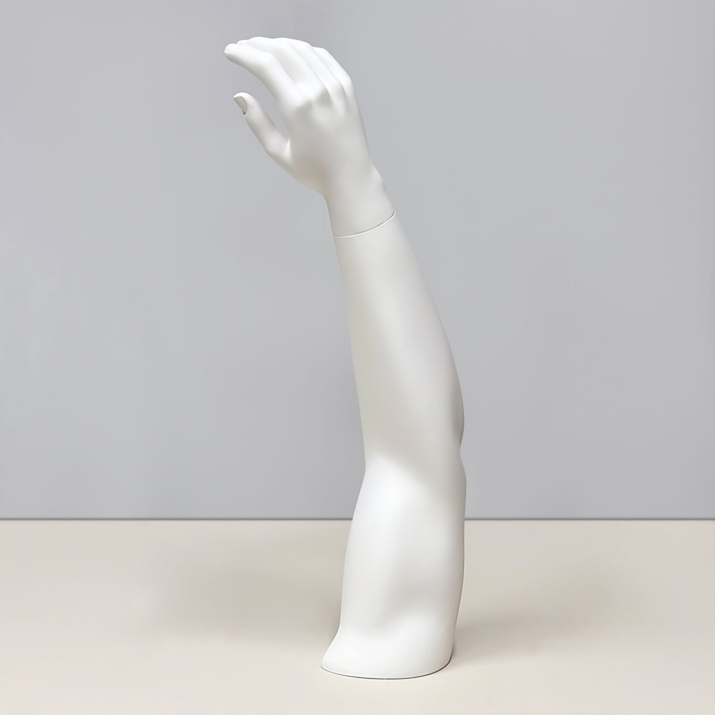DE-LIANG Fiberglass Male Elbow Form Mannequin Display - Matte White Athletic Protector Props