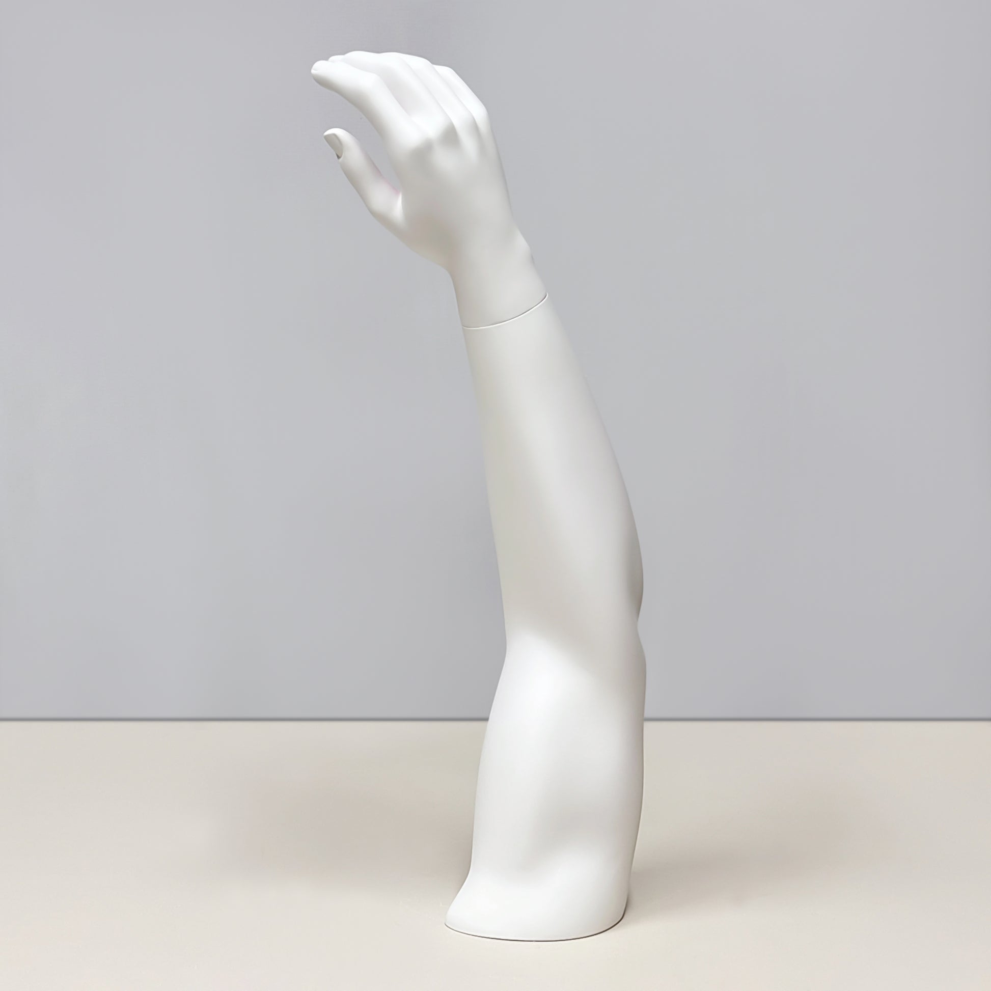 DE-LIANG Fiberglass Male Elbow Form Mannequin Display - Matte White Athletic Protector Props