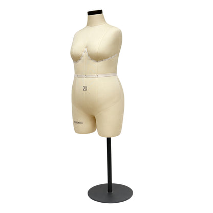 DE-LIANG Maniquí de costura en miniatura, maniquí de media escala, diseño de maniquí de modista a escala femenina, modelo de patrón educativo, talla 20 (no talla adulta)