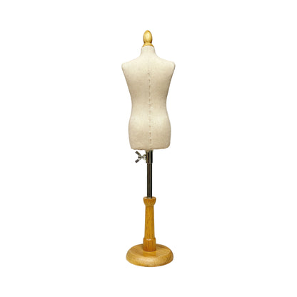 DE-LIANG 1/4 Scale Male Dress Form – Fully Pinnable Mini Mannequin with Wooden Base and Assembly Tools, Dressmaker dummy (not adult size)