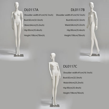 DE-LIANG Luxury Full Body Mannequin Female,White Mannequins Torso,Women Dress Form Torso,Wedding Dress Jewelry Clothing Display Dummy