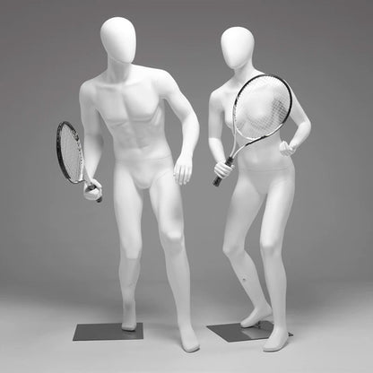 Sports Mannequin Full Body - Golf Tennis Display Prop | Fiberglass Male Female