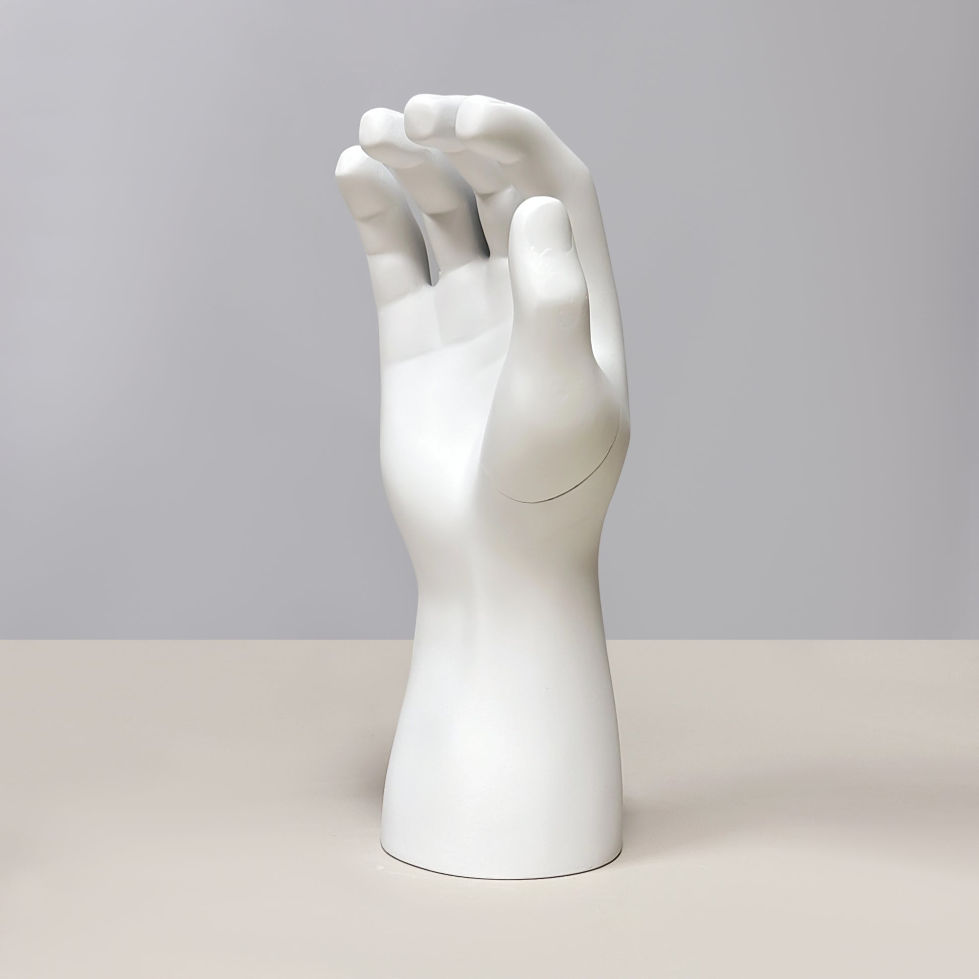 DE-LIANG Fiberglass Male Wrist Hand Form Mannequin Display - Matte White Athletic Protector Props