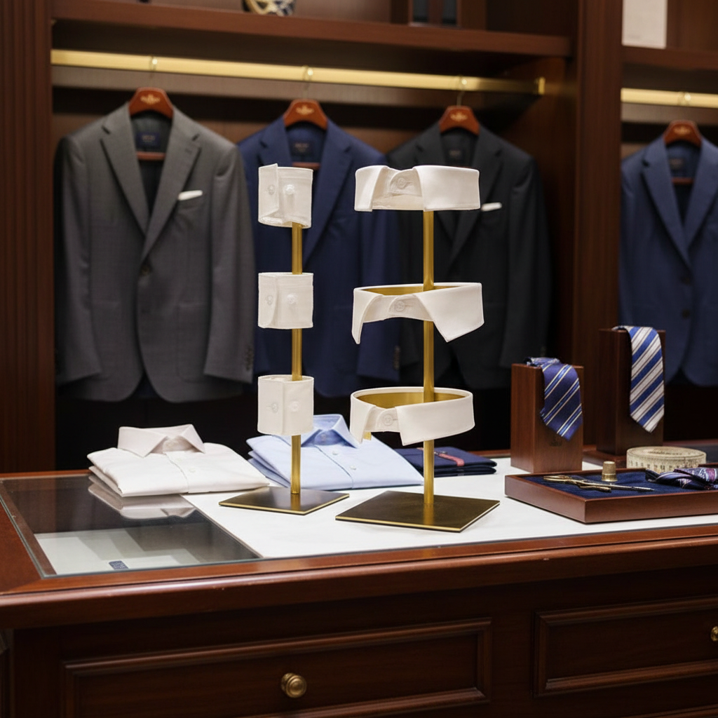 Shirt collar display stand, Stainless Collar Support Display Props, Clothing Store Shirt Neckline Storage Holder, Home Mall Display Rack