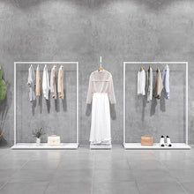 Load image into Gallery viewer, Clothing Store Display Rack wWhite Clothing Rack Simple Women&#39;s Clothing Store Shelf Side Hanging Hanger Display Floor-Standing DL2375
