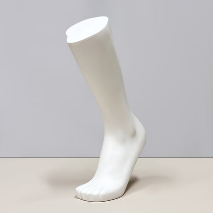 DE-LIANG Fiberglass Male Ankle Foot Form Mannequin Display - Matte White Athletic Protector Props
