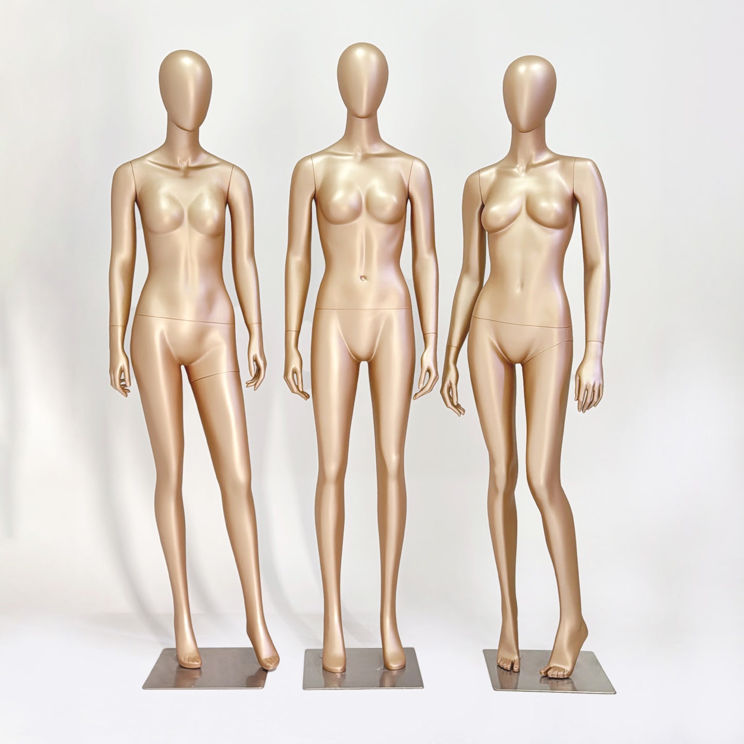 DE-LIANG Rose Gold Female Full Body Mannequin | Fiberglass Boutique Display Dummy