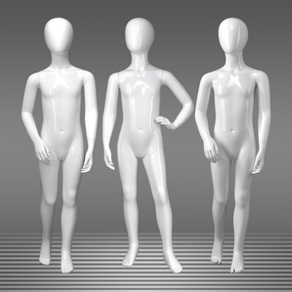 Glossy White Childs Display Mannequin Full Body Dress Form