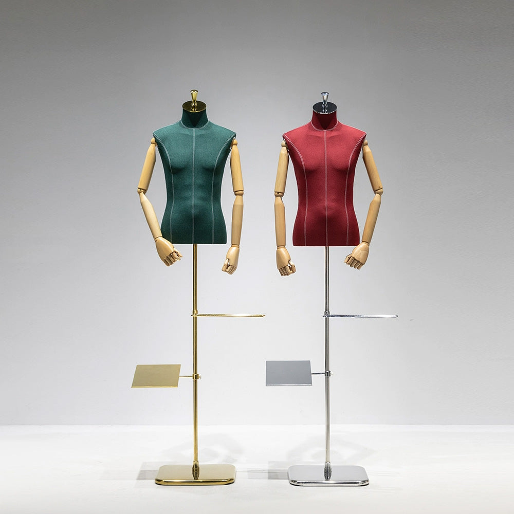 Colorful Male Half Body Mannequin, Business Suit Model Props, Clothing Store Suit Customization, Window Half Body Display Stand DL0060 DE-LIANG