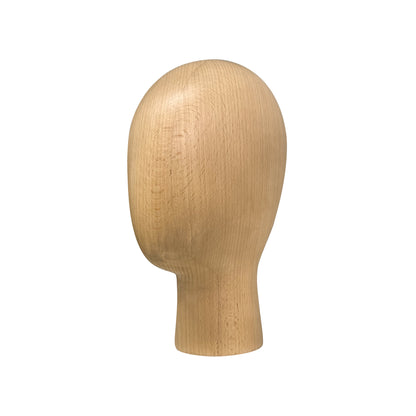 Male Wooden Head Mannequin, Beech Wooden Head for Hat Holder, Wig Jewelry Hat Cap Earphone Headband Display Organization Head Model for Home DE-LIANG