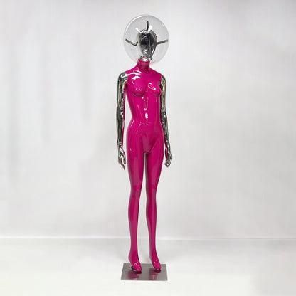DE-LIANG 3D Holographic Female Mannequin with LED Bluetooth for Retail Window Display