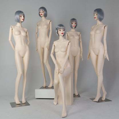 DE-LIANG Makeup Female Full Body Mannequin | Fiberglass Form for Bridal & Fashion Retail