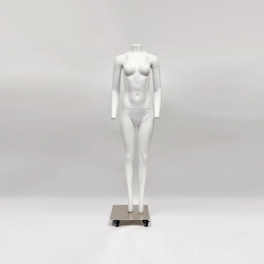 DE-LIANG Maniquí femenino fantasma invisible, torso de forma de vestido extraíble con base, maniquí de fotografía