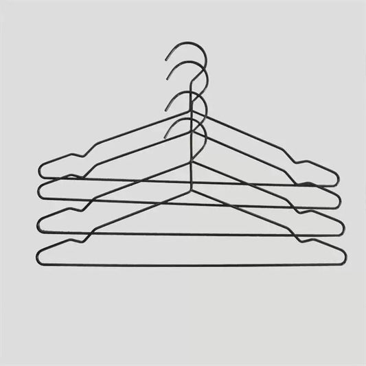 DE-LIANG Black Metal Wire Clothes Hangers, Heavy Duty Coat Hangers, Standard Suit Hangers for Jacket, Shirt, Dress,50pcs