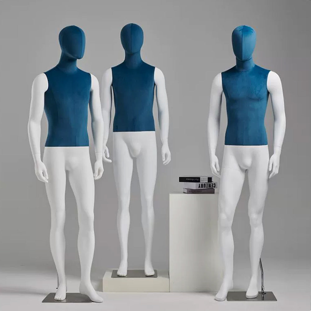 DE-LIANG model props, full body Male mannequin display dummy, Clothing store you male full-body model props glass steel cloth dummy head mannequin shooting clothes blue display shelf DL0008 DE-LIANG