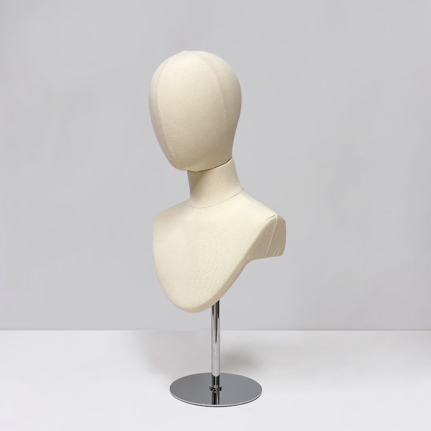 DE-LIANG Male & Female Linen Mannequin Head for Wigs, Hats & Jewelry Display