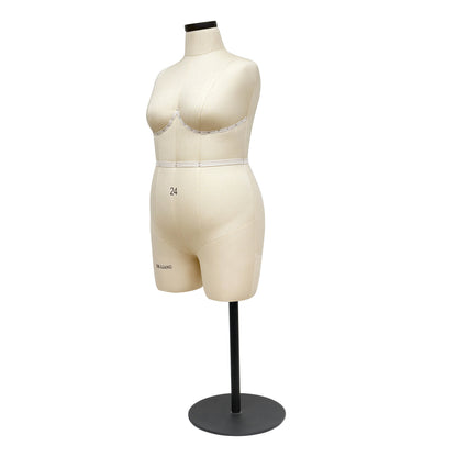 DE-LIANG Half Scale Dress Form,Miniature Sewing Half Size Mannequin,Woman 1：2 Mini Dressmaker Dummy, Female Half Size Tailor Mannequin for Pattern Draping, 1 pcs, Size 24(NOT ADULT FULL SIZE)