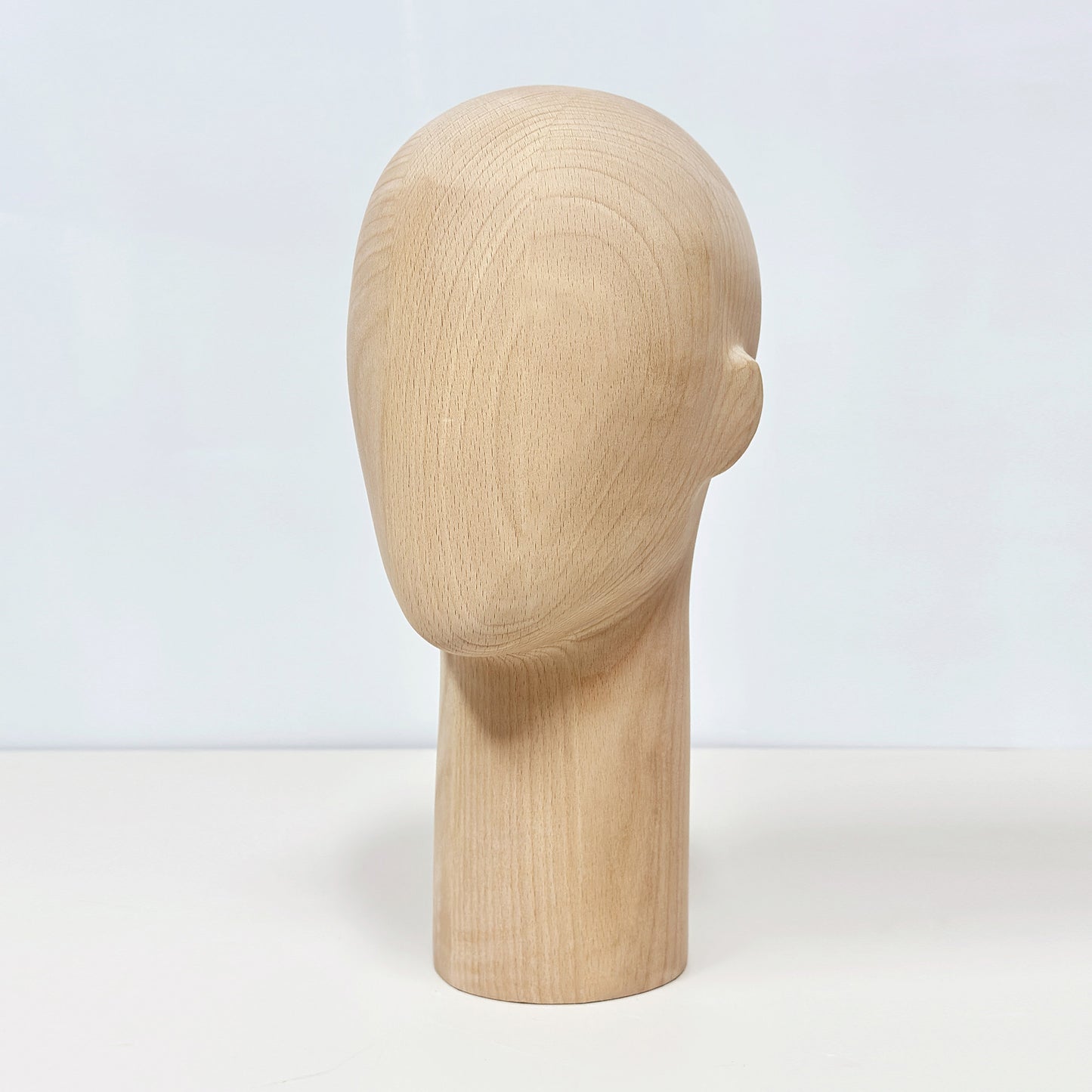 Wooden Mannequin Head Stand | Wig Hat Glasses Tie Display | DE-LIANG