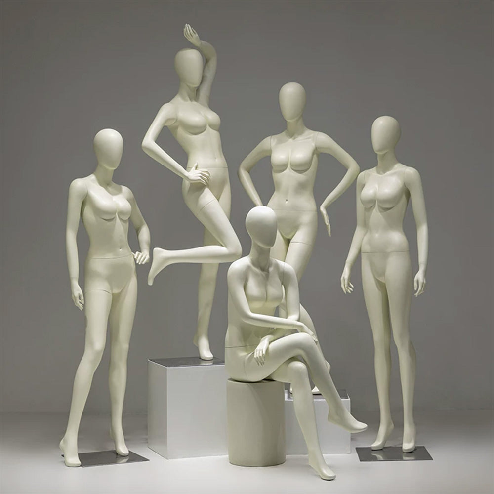 DE-LIANG Full Body Female Mannequin | Fiberglass Dress Form for Boutique Clothing Display
