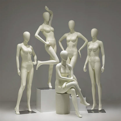 DE-LIANG Full Body Female Mannequin | Fiberglass Dress Form for Boutique Clothing Display