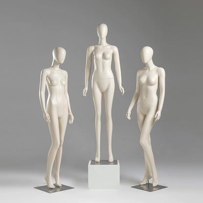 Beige Female Full Body Mannequin,Adult Female Mannequin Torso,Full-Body Mannequin For Wedding Window Stand/Sitting Model Props Shot Dummy DL0064 De-Liang Dress Forms